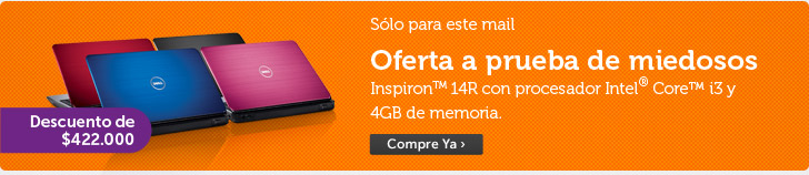 Sólo para este mail. Oferta a prueba de miedosos. Compre Ya